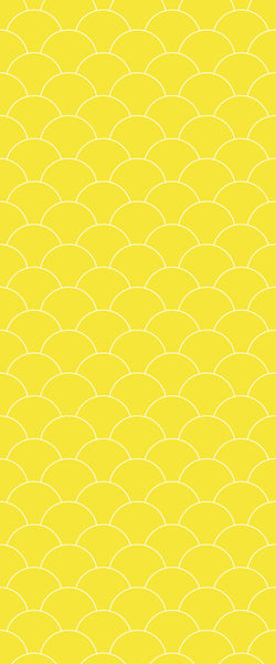Yellow Fishscales Tile Acrylic Shower Panel 2440mm x 1220mm (3mm Thick) - CladdTech