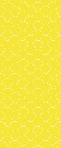 Yellow Fishscales Tile Acrylic Shower Panel 2440mm x 1220mm (3mm Thick) - CladdTech