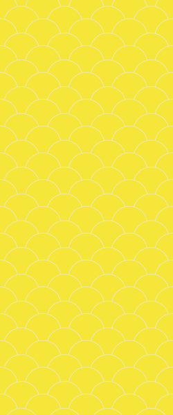 Yellow Fishscales Tile Acrylic Shower Panel 2440mm x 1220mm (3mm Thick) - CladdTech