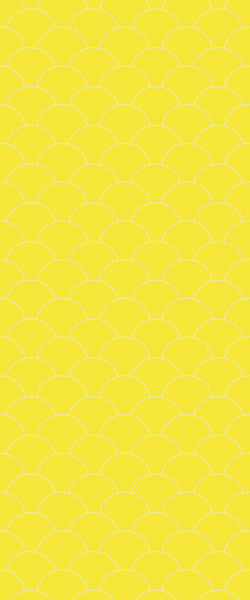 Yellow Fishscales Tile Acrylic Shower Panel 2440mm x 1220mm (3mm Thick) - CladdTech