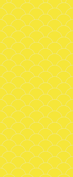 Yellow Fishscales Tile Acrylic Shower Panel 2440mm x 1220mm (3mm Thick) - CladdTech