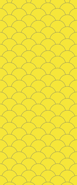Yellow Fishscales Tile Acrylic Shower Panel 2440mm x 1220mm (3mm Thick) - CladdTech