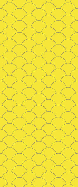 Yellow Fishscales Tile Acrylic Shower Panel 2440mm x 1220mm (3mm Thick) - CladdTech