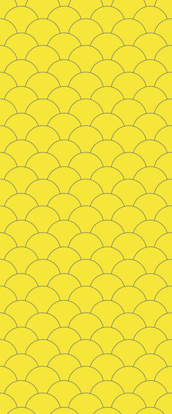 Yellow Fishscales Tile Acrylic Shower Panel 2440mm x 1220mm (3mm Thick) - CladdTech