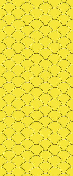 Yellow Fishscales Tile Acrylic Shower Panel 2440mm x 1220mm (3mm Thick) - CladdTech