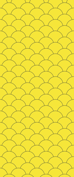 Yellow Fishscales Tile Acrylic Shower Panel 2440mm x 1220mm (3mm Thick) - CladdTech