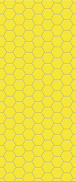 Yellow Hexagon Tile Acrylic Wall Panel 2440mm x 1220mm (3mm Thick) - CladdTech