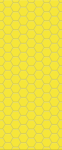 Yellow Hexagon Tile Acrylic Wall Panel 2440mm x 1220mm (3mm Thick) - CladdTech