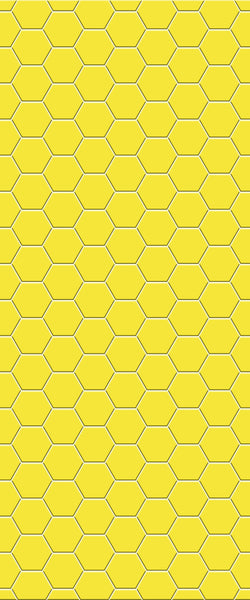 Yellow Hexagon Tile Acrylic Wall Panel 2440mm x 1220mm (3mm Thick) - CladdTech
