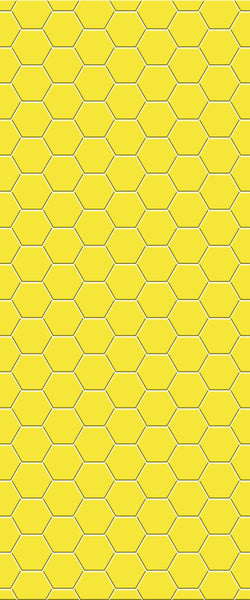 Yellow Hexagon Tile Acrylic Wall Panel 2440mm x 1220mm (3mm Thick) - CladdTech