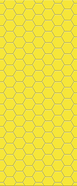 Yellow Hexagon Tile Acrylic Wall Panel 2440mm x 1220mm (3mm Thick) - CladdTech