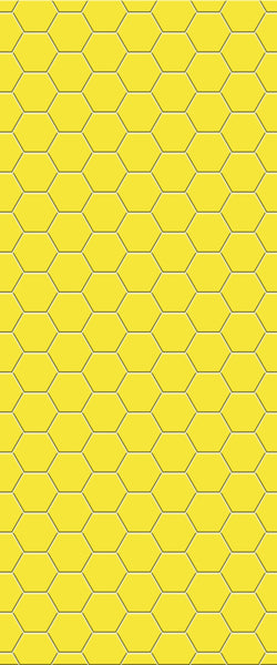 Yellow Hexagon Tile Acrylic Wall Panel 2440mm x 1220mm (3mm Thick) - CladdTech