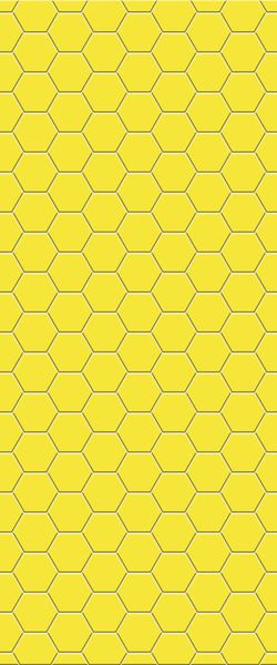 Yellow Hexagon Tile Acrylic Wall Panel 2440mm x 1220mm (3mm Thick) - CladdTech