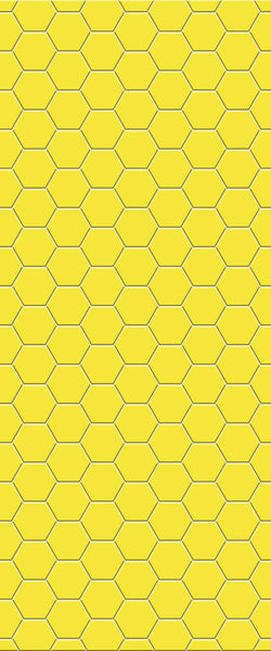 Yellow Hexagon Tile Acrylic Wall Panel 2440mm x 1220mm (3mm Thick) - CladdTech