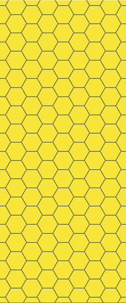 Yellow Hexagon Tile Acrylic Wall Panel 2440mm x 1220mm (3mm Thick) - CladdTech