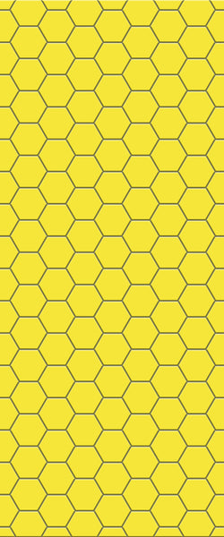 Yellow Hexagon Tile Acrylic Wall Panel 2440mm x 1220mm (3mm Thick) - CladdTech