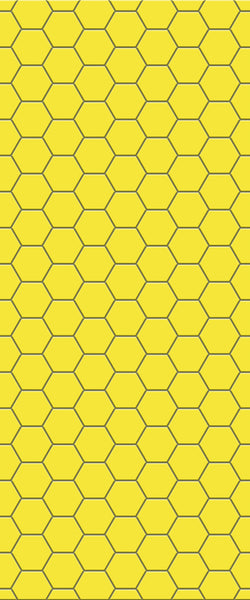 Yellow Hexagon Tile Acrylic Wall Panel 2440mm x 1220mm (3mm Thick) - CladdTech