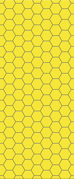 Yellow Hexagon Tile Acrylic Wall Panel 2440mm x 1220mm (3mm Thick) - CladdTech