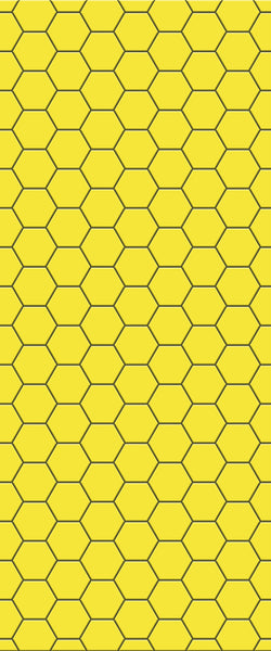 Yellow Hexagon Tile Acrylic Wall Panel 2440mm x 1220mm (3mm Thick) - CladdTech
