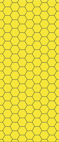 Yellow Hexagon Tile Acrylic Wall Panel 2440mm x 1220mm (3mm Thick) - CladdTech