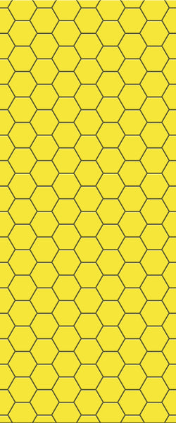 Yellow Hexagon Tile Acrylic Wall Panel 2440mm x 1220mm (3mm Thick) - CladdTech