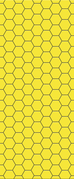 Yellow Hexagon Tile Acrylic Wall Panel 2440mm x 1220mm (3mm Thick) - CladdTech