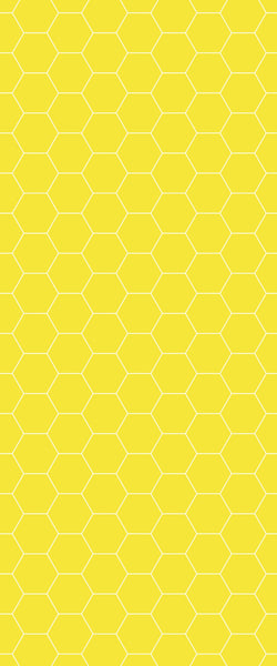 Yellow Hexagon Tile Acrylic Wall Panel 2440mm x 1220mm (3mm Thick) - CladdTech