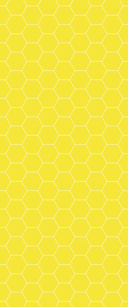 Yellow Hexagon Tile Acrylic Wall Panel 2440mm x 1220mm (3mm Thick) - CladdTech