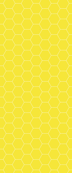 Yellow Hexagon Tile Acrylic Wall Panel 2440mm x 1220mm (3mm Thick) - CladdTech