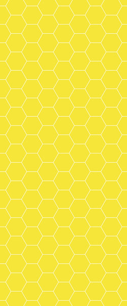 Yellow Hexagon Tile Acrylic Wall Panel 2440mm x 1220mm (3mm Thick) - CladdTech