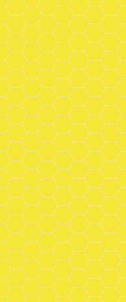 Yellow Hexagon Tile Acrylic Wall Panel 2440mm x 1220mm (3mm Thick) - CladdTech