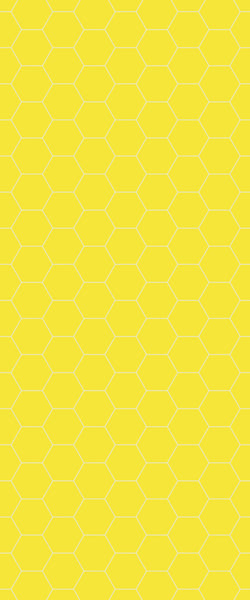 Yellow Hexagon Tile Acrylic Wall Panel 2440mm x 1220mm (3mm Thick) - CladdTech