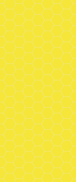 Yellow Hexagon Tile Acrylic Wall Panel 2440mm x 1220mm (3mm Thick) - CladdTech