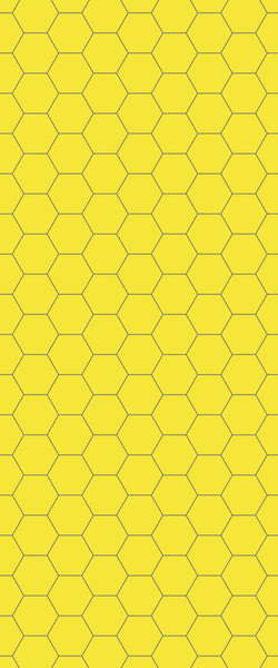 Yellow Hexagon Tile Acrylic Wall Panel 2440mm x 1220mm (3mm Thick) - CladdTech