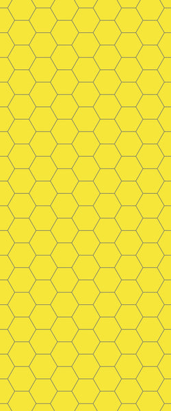 Yellow Hexagon Tile Acrylic Wall Panel 2440mm x 1220mm (3mm Thick) - CladdTech