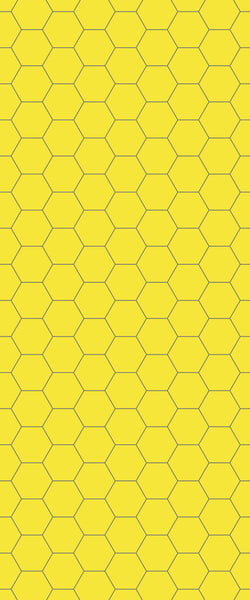 Yellow Hexagon Tile Acrylic Wall Panel 2440mm x 1220mm (3mm Thick) - CladdTech
