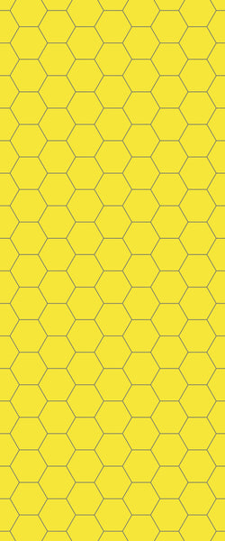 Yellow Hexagon Tile Acrylic Wall Panel 2440mm x 1220mm (3mm Thick) - CladdTech