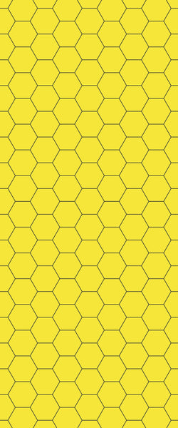 Yellow Hexagon Tile Acrylic Wall Panel 2440mm x 1220mm (3mm Thick) - CladdTech