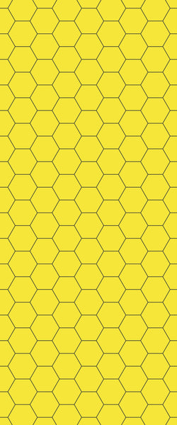 Yellow Hexagon Tile Acrylic Wall Panel 2440mm x 1220mm (3mm Thick) - CladdTech