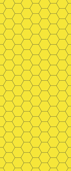 Yellow Hexagon Tile Acrylic Wall Panel 2440mm x 1220mm (3mm Thick) - CladdTech