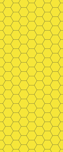 Yellow Hexagon Tile Acrylic Wall Panel 2440mm x 1220mm (3mm Thick) - CladdTech