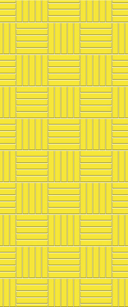 Yellow Mosaic Tile Acrylic Shower Panel 2440mm x 1220mm ( 3mm Thick) - CladdTech