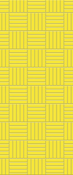 Yellow Mosaic Tile Acrylic Shower Panel 2440mm x 1220mm ( 3mm Thick) - CladdTech