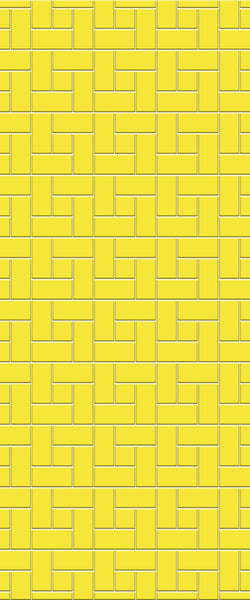 Yellow Windmill Tile Acrylic Shower Panel 2440mm x 1220mm ( 3mm Thick) - CladdTech