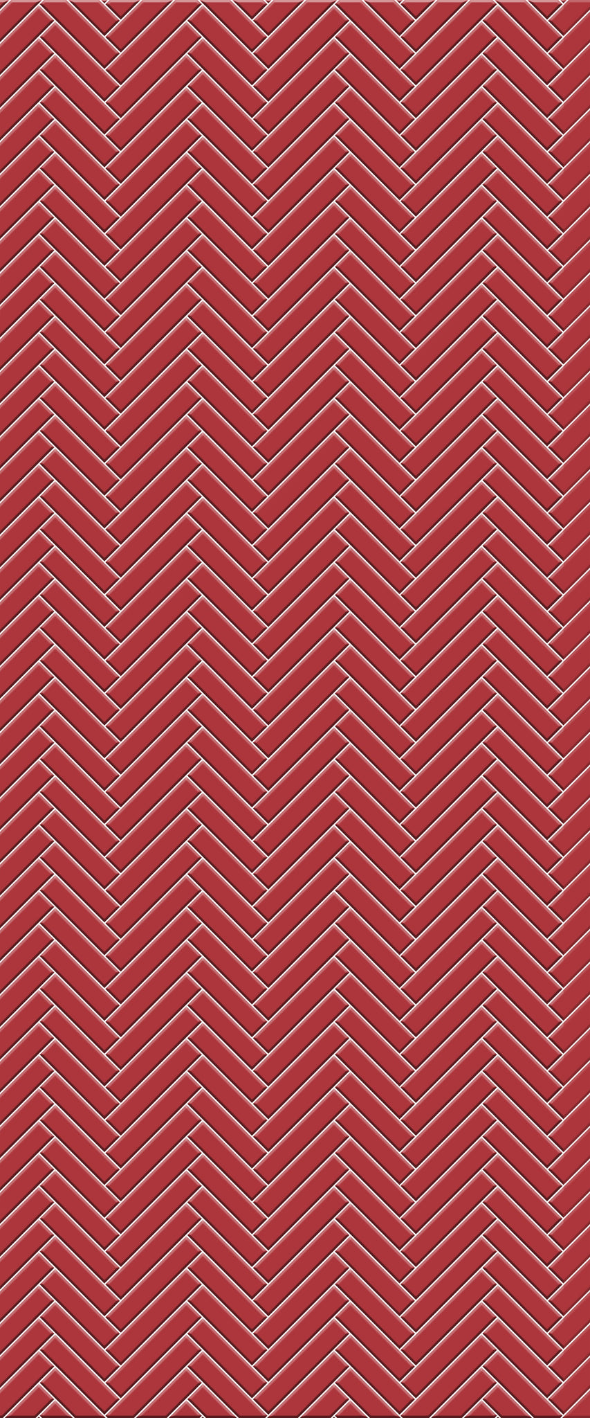 Red Single Herringbone Tile Acrylic Shower Panel 2440mm x 1220mm ( 3mm Thick) - CladdTech