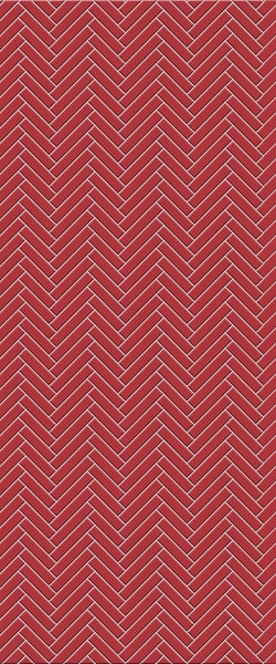 Red Single Herringbone Tile Acrylic Shower Panel 2440mm x 1220mm ( 3mm Thick) - CladdTech