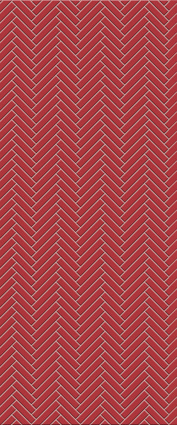 Red Single Herringbone Tile Acrylic Shower Panel 2440mm x 1220mm ( 3mm Thick) - CladdTech