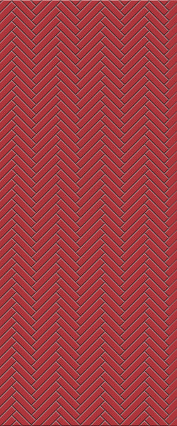 Red Single Herringbone Tile Acrylic Shower Panel 2440mm x 1220mm ( 3mm Thick) - CladdTech