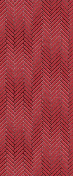 Red Single Herringbone Tile Acrylic Shower Panel 2440mm x 1220mm ( 3mm Thick) - CladdTech