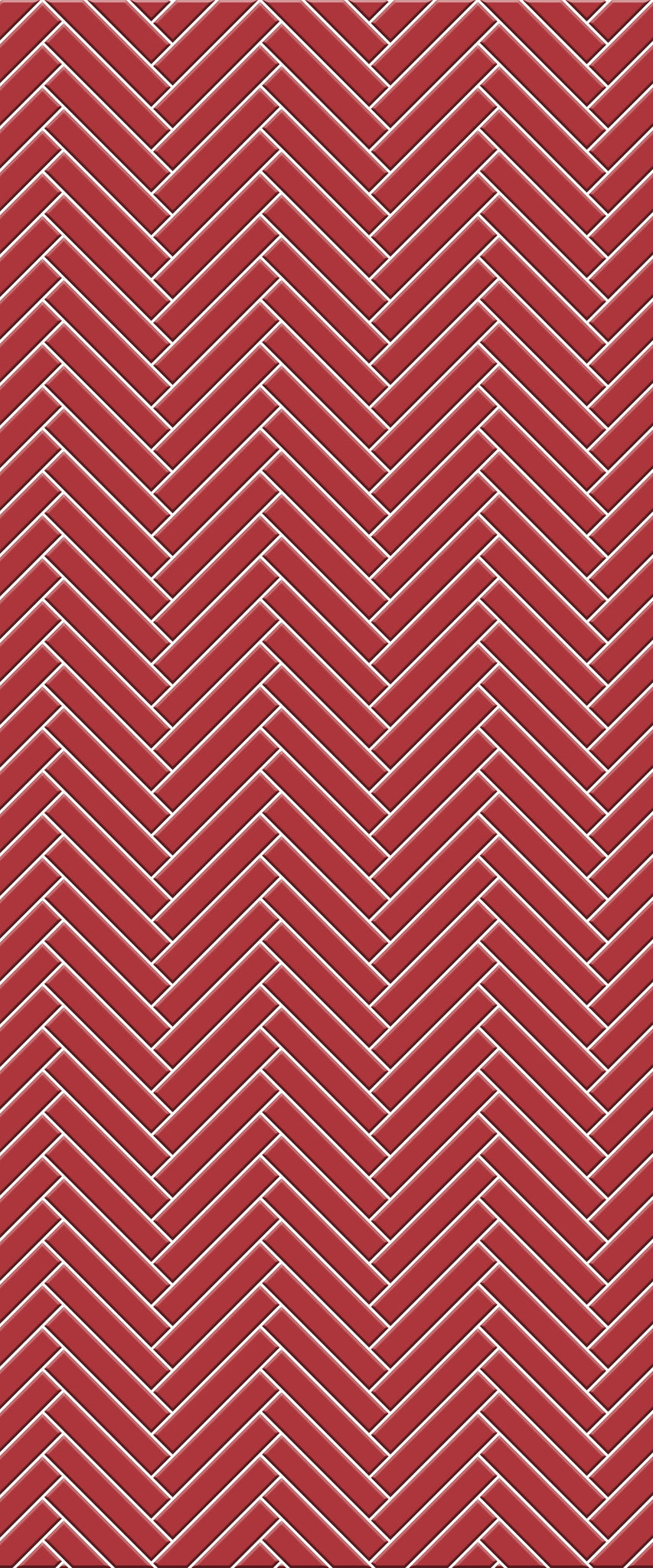 Red Double Herringbone Tile Acrylic Shower Panel 2440mm x 1220mm ( 3mm Thick) - CladdTech